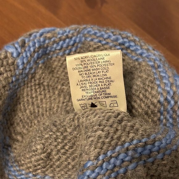 BULA Men's Women's OS Knit Pom Knitted Wool Blend Winter Ski Hat Beanie GREY - Picture 4 of 4